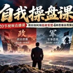 （20626期）【无水印】自我操盘课，20节视频直播课教你如何用经政军哲4种思维自我操盘（更新0924）