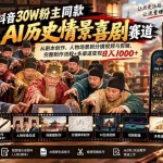 （20613期）抖音30W粉博主同款AI历史情景喜剧赛道：从剧本创作、人物场景到分镜视频与剪辑，完整制作流程+多渠道变现日入1000+