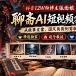（20639期）抖音12W粉博主狐面娘-聊斋AI短视频实战课：从故事文案、国风画面到剪辑成片，精选独家+起号收徒+接商单变现