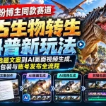 （20833期）18W粉博主同款赛道-AI古生物转生科普新玩法：从爆款选题文案到AI画面视频生成、剪辑包装与账号发布全流程