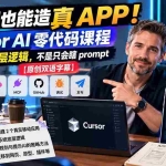 （20810期）非码农也能造真 APP！Cursor AI 零代码课程：学策略 + 底层逻辑，不是只会瞎 prompt【原创双语字幕】