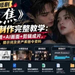 （20805期）全网爆火短剧《失焦》AIGC制作完整教学：剧本+分镜+AI画面+剪辑成片，附编剧Skill、提示词及资产库指令资料
