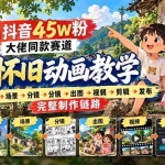 （20781期）抖音45W粉大佬同款赛道AI怀旧动画教学：拆解脚本→人物→场景→分镜→出图→视频→剪辑→发布完整制作链路