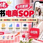 （20757期）某大佬小红书电商SOP｜9月更新：选品找货源+商品上架+爆款笔记+SEO布局+矩阵运营+AI爆品实战