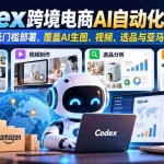 （20752期）【无水印】Codex跨境电商AI自动化技能包：国内直用+低门槛部署，覆盖AI生图、视频、选品与亚马逊运营自动化