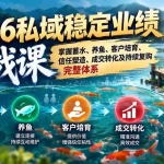 （20710期）2026私域稳定业绩实战课：掌握蓄水、养鱼、客户培育、信任塑造、成交转化及持续复购完整体系