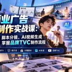 （20863期）AI商业广告短片制作实战课：从创意文案、脚本分镜、AI视频生成到剪映后期，掌握品牌TVC制作流程