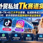 （20894期）跨境外贸私域Tk赛道实战课：从海外FB+TK+IG三大平台获客、私域聊单成交到订单交付、安全回款的完整跨境外贸运营体系