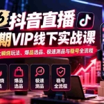 （21028期）2026抖音直播第13期VIP线下实战课：高在线起号、大瞬烧玩法、爆品选品、极速测品与稳号全流程