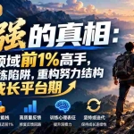 （21042期）付费文章：变强的真相：解锁领域前1%高手，跳出熟练陷阱，重构努力结构突破成长平台期