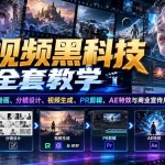 （21095期）AI视频黑科技全套教学：覆盖提示词AI绘画、分镜设计、视频生成、PR剪辑、AE特效与商业宣传片制作全流程