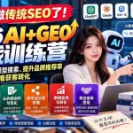 （21191期）别再只做传统SEO了！《2026AI+GEO实战训练营》教你布局AI大模型搜索、提升品牌推荐率与精准获客转化